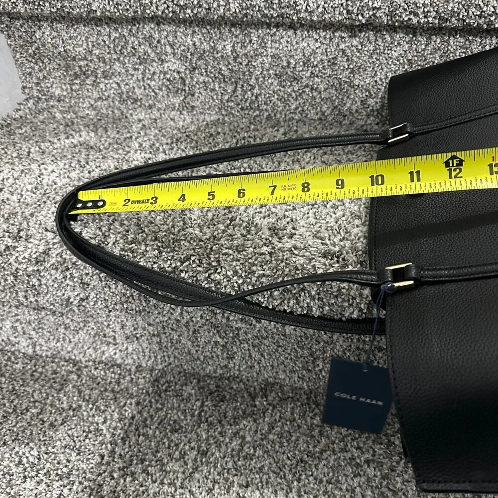 NEW Cole Haan Everyday Grand Series Black Leather Tote Bag Top Zip, Retails $310 - Picture 16 of 16